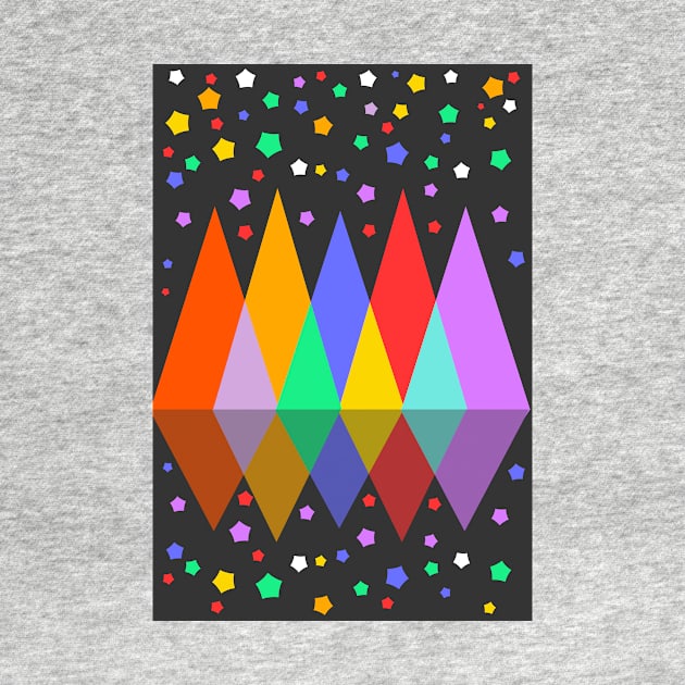 Colorful mountains and hexagons by cocodes
